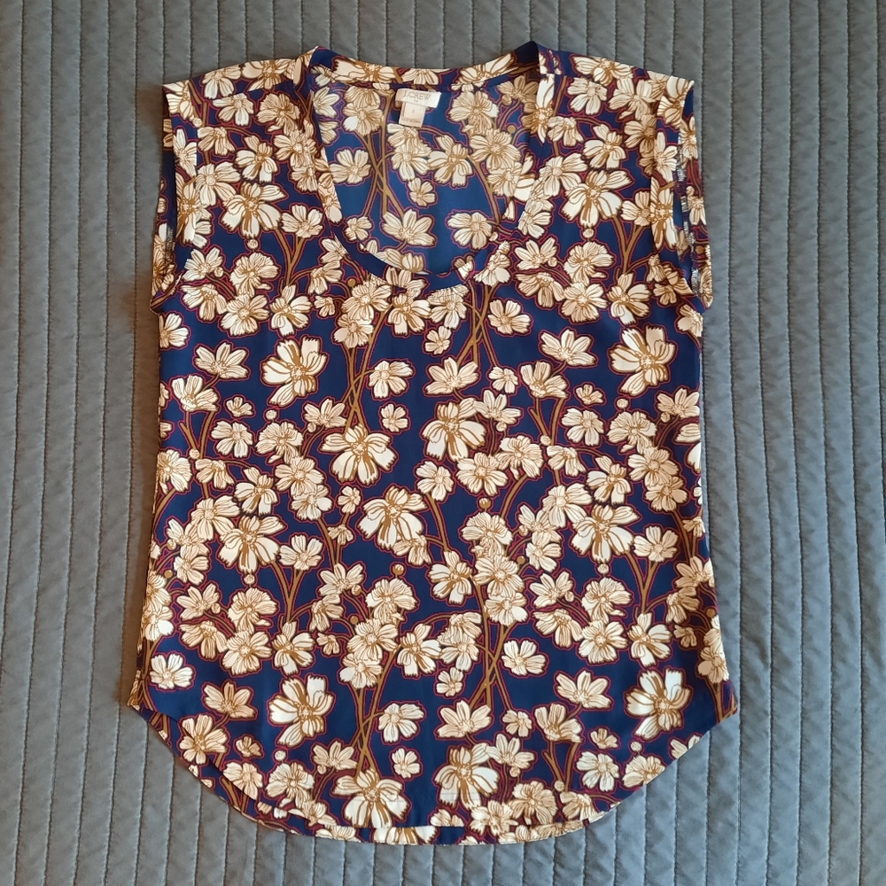 J. Crew Floral Blouse